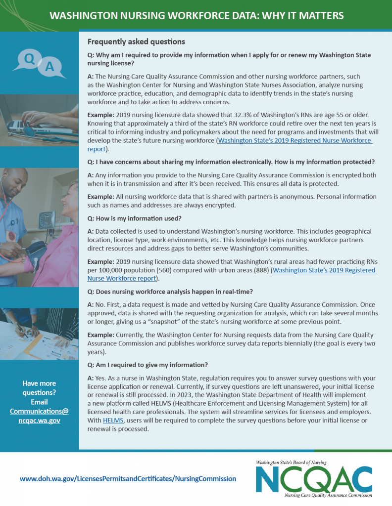 WA Nurse Licensing Resources Washington Center for Nursing