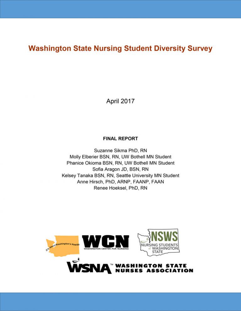2017 April WCN WSNA NSWS WA Nursing Student Diversity Survey